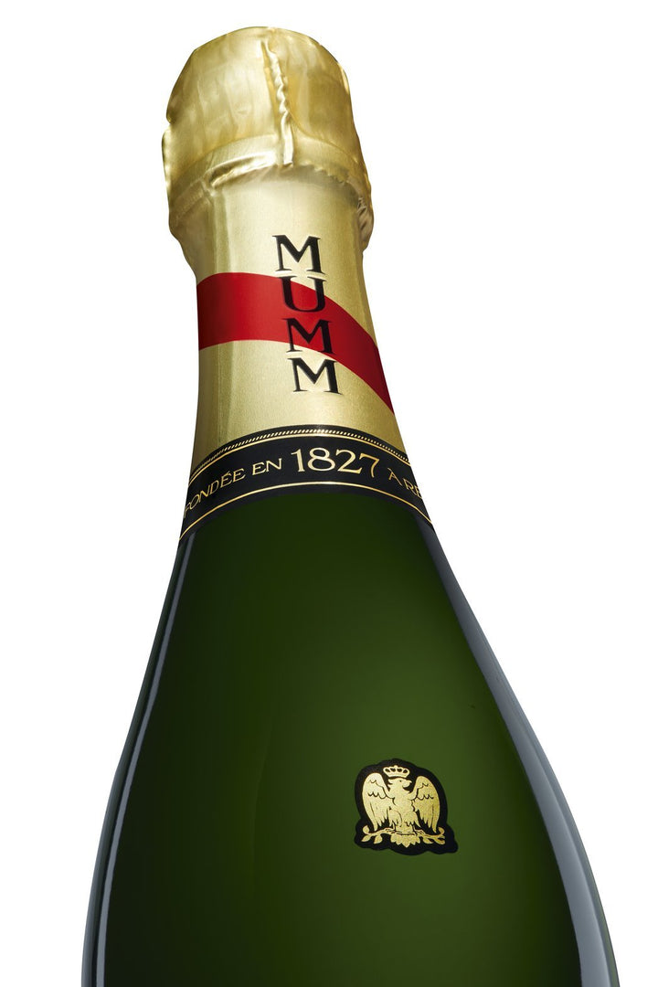 Buy G.H. Mumm G.H. Mumm Cordon Rouge (750mL) Champagne Gift Pack + Two Champagne Glasses at Secret Bottle