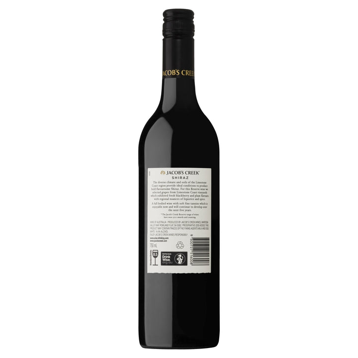 Buy Jacob's Creek Jacob's Creek Reserve Shiraz South Australia (750mL) at Secret Bottle