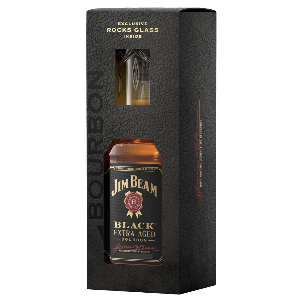 Buy Jim Beam Jim Beam Black Extra-Aged With Rocks Glass (700mL) at Secret Bottle